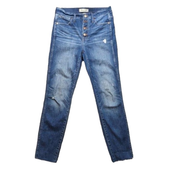 Madewell 10” High Rise Skinny Smithley Wash Womens Size 27 - Picture 2 of 11